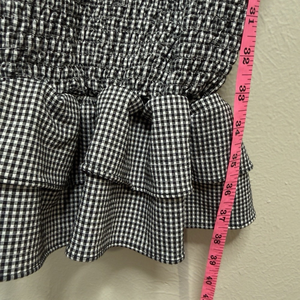 Mable Anthropologie Front Tie Gingham Smocked Mermaid Dress Cottagecore Beachy - Picture 9 of 11